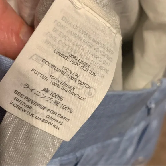 4 J Crew 100% Linen Tropical Palm Trees skirt. - Picture 6 of 7